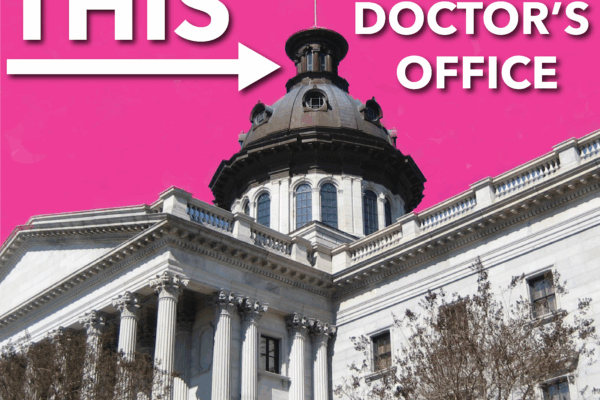 Image of SC capital and the words "This is not a doctor's office"