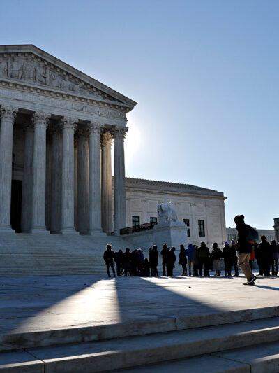 Line outside Supreme Court
