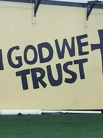 "In God We Trust" mural