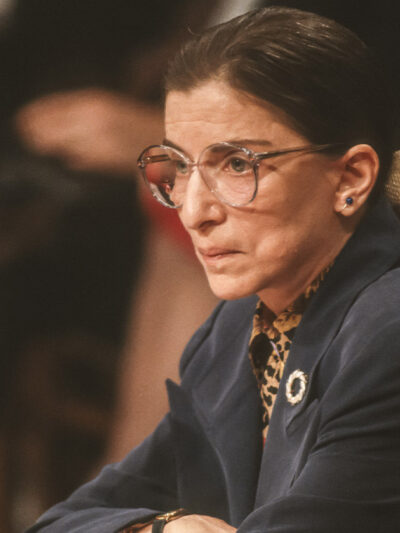 Ruth Bader Ginsburg during confirmation hearings for the US Supreme Court, 1993