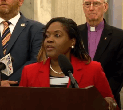 ACLU of South Carolina Interim Executive Director Karen Culbreath on April 27 in Columbia. Image by WCIW.