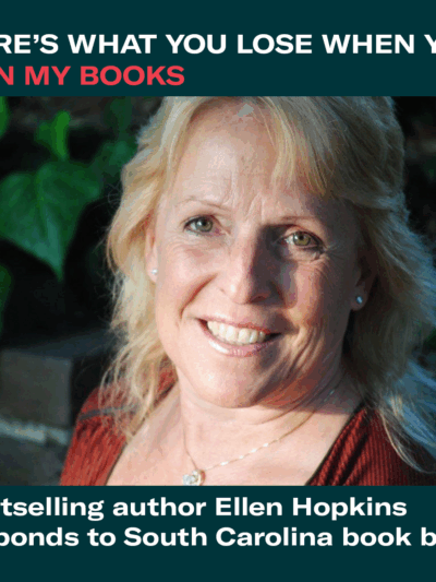Professional headshot of author Ellen Hopkins