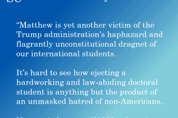 A graphic with a quote from Legal Director Allen Chaney.