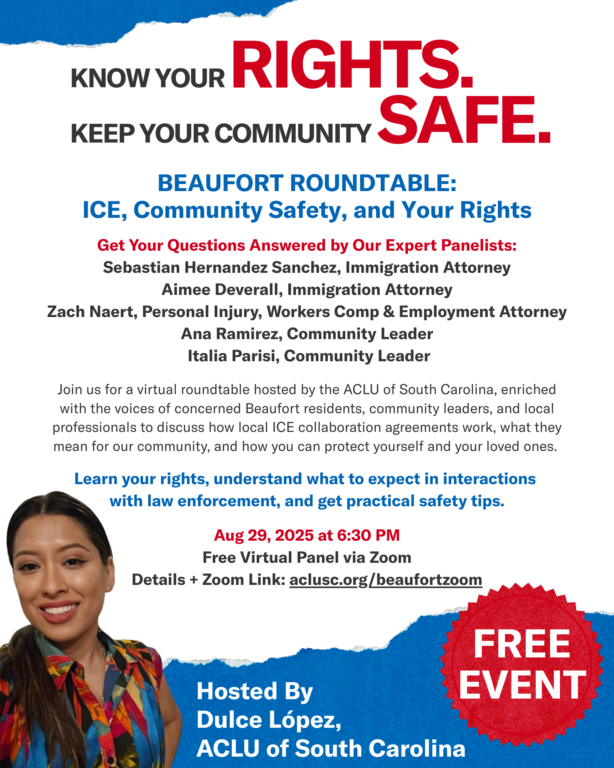 Flyer promoting the event