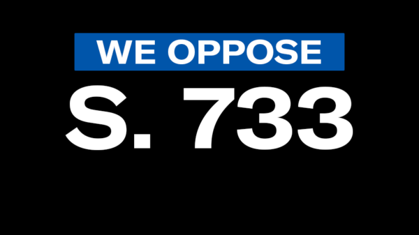 We oppose S. 733