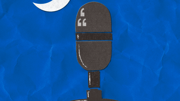 "Episode 23: Don't Rig Our Maps." Image of a podcast microphone and crescent moon in the shape of the South Carolina flag.