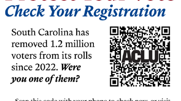 Protect Your Vote small handout with ACLU branding