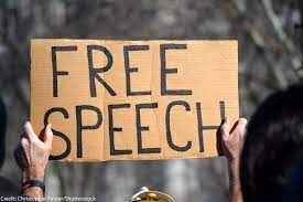 Free Speech protest sign