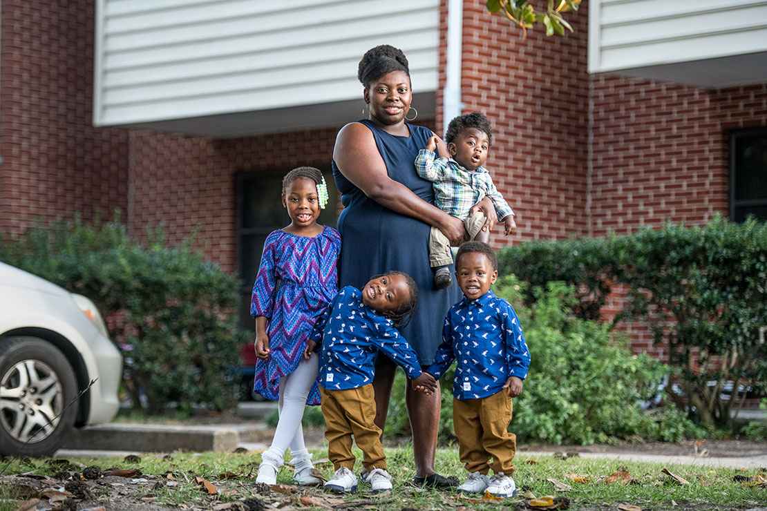 Emily Bellamy with her children