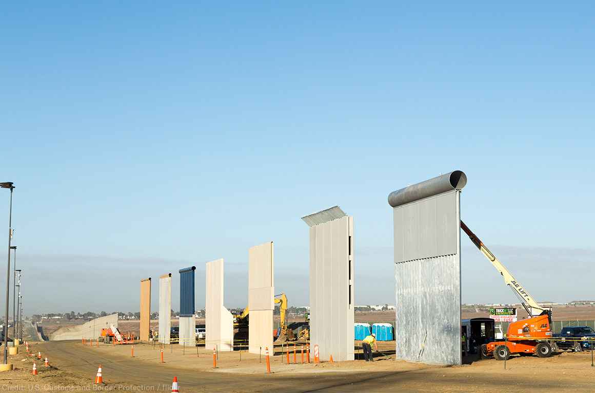 Border wall prototypes